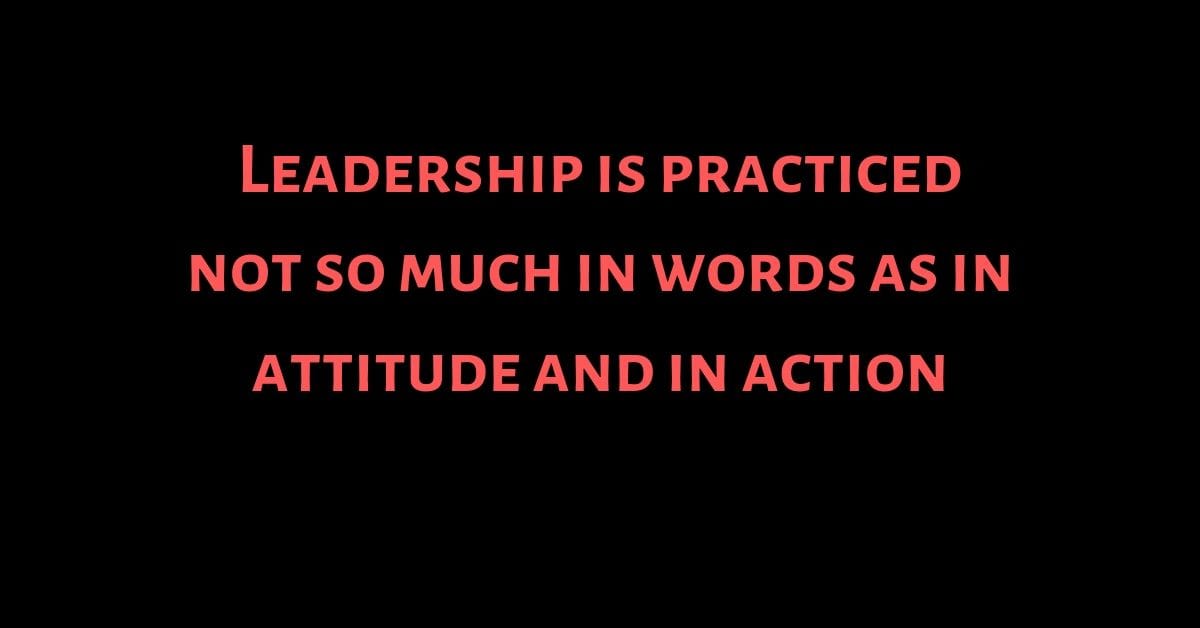 Actions of a Leader