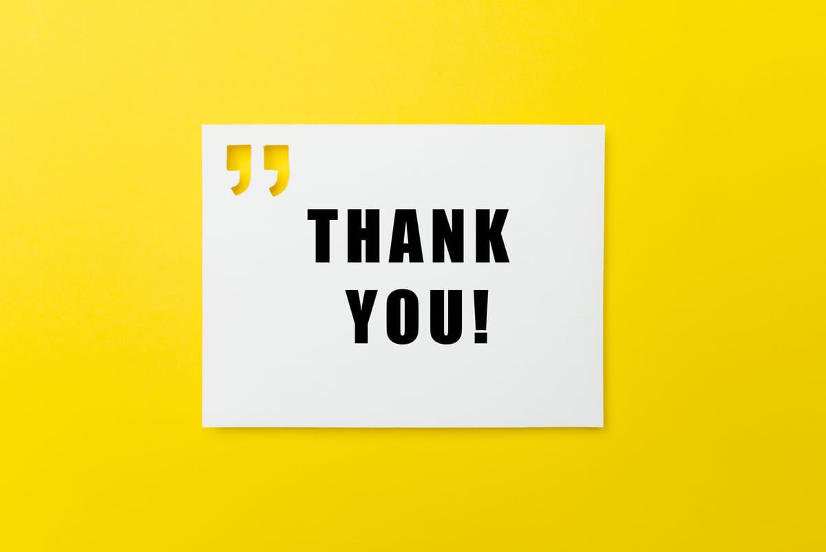 Reciprocating Appreciation