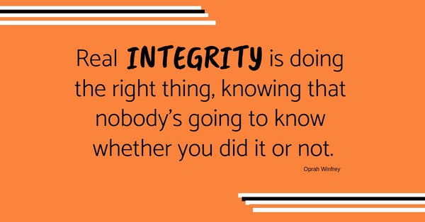 A Leader of Integrity