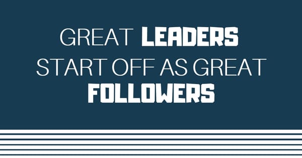 Leaders Follow First