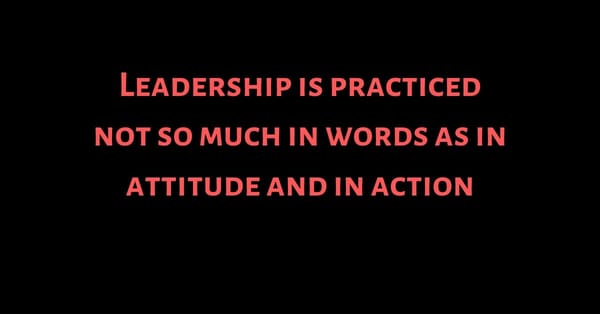 Actions of a Leader